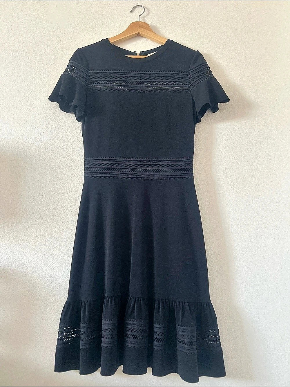 Michael Kors Black Lace Panel Mini Dress Like New